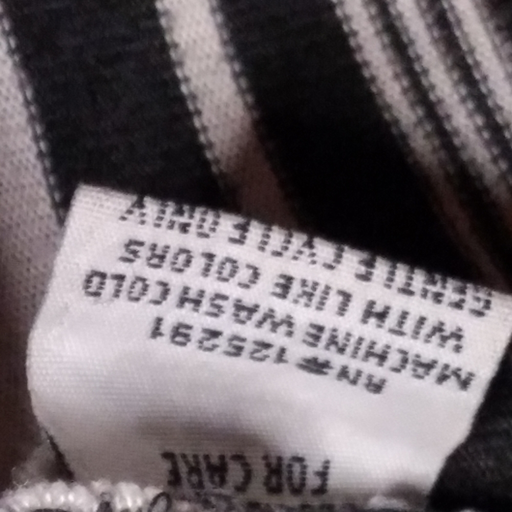 (#11) Men's Black and White Stripped Xtreme Gear Collar Shirt (Size 3XL) - Picture 2 of 12